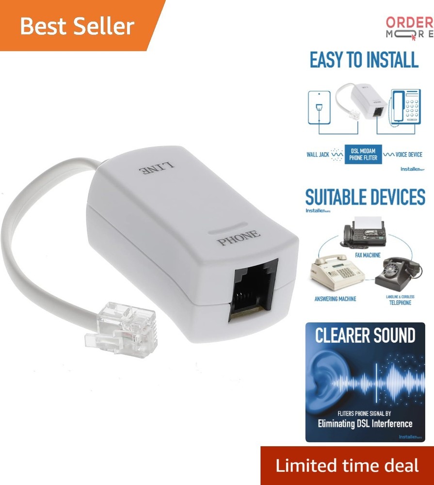 DSL Modem Phone Filter for Interference Elimination Static Noise Blocker