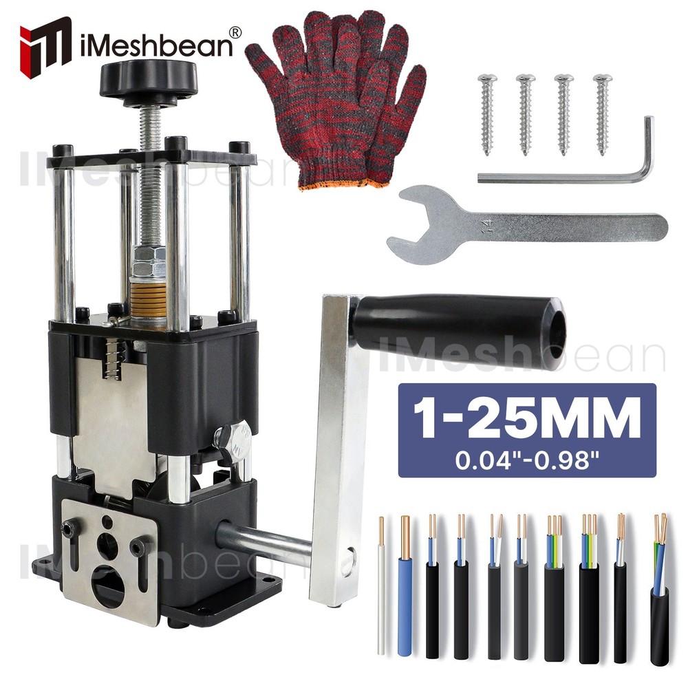 Electric & Manual Wire Stripping Machine Cable Cutter Copper Peeling Stripper US