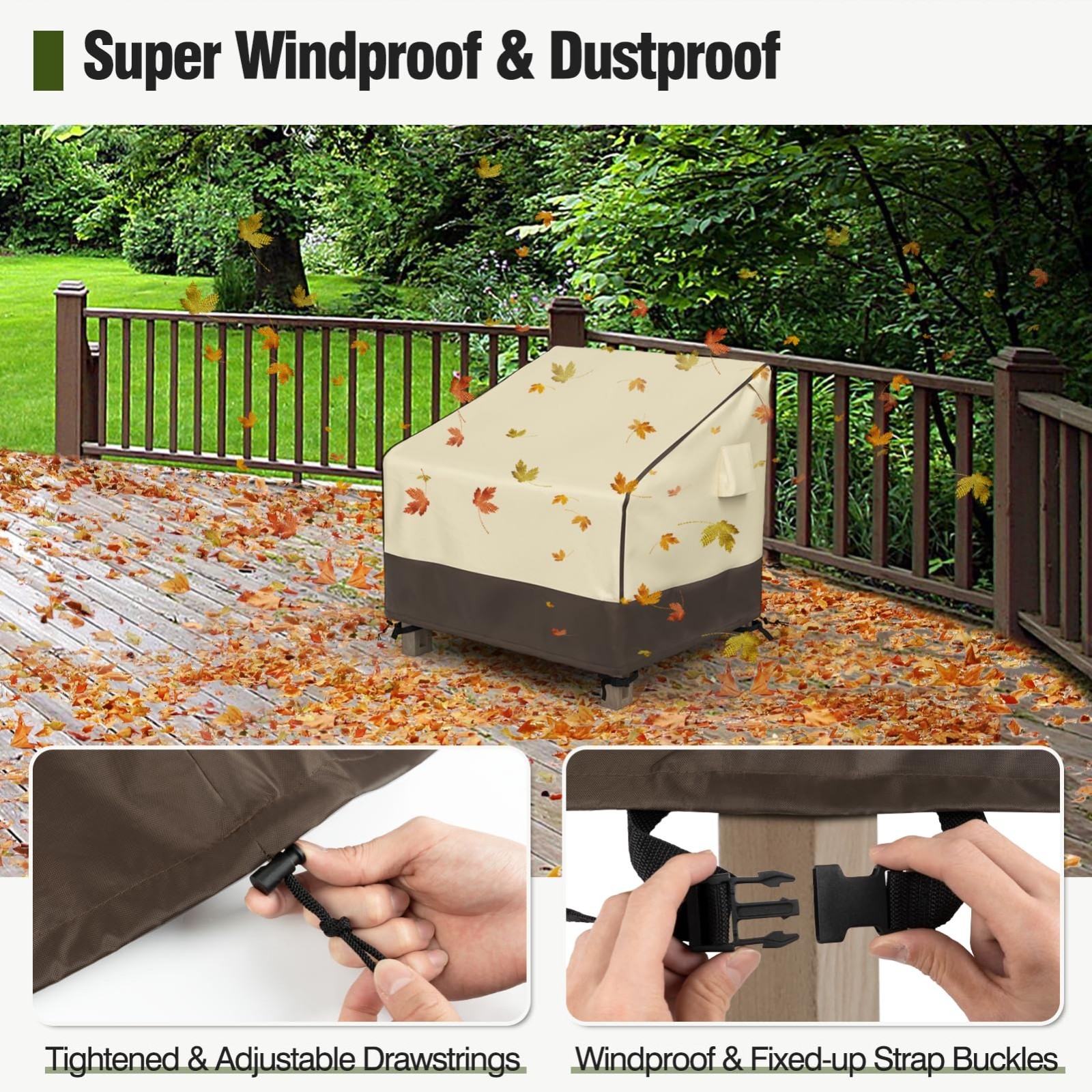 2 Pack Patio Chair Covers Waterproof Outdoor Furniture Covers 35" x 37" x 36" US