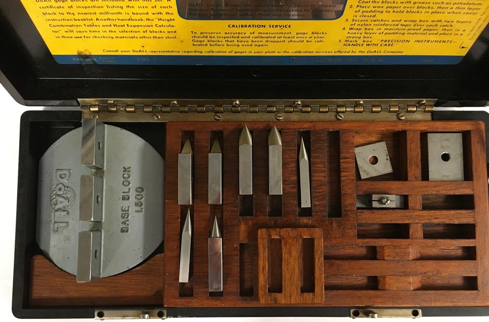 DoAll Square Gage Block Accessory Set