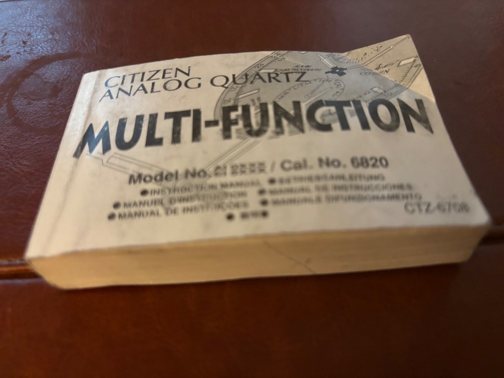 CITIZEN ANALOG QUARTZ MULTI-FUNCTION INSTRUCTION BOOK  CTZ-6708