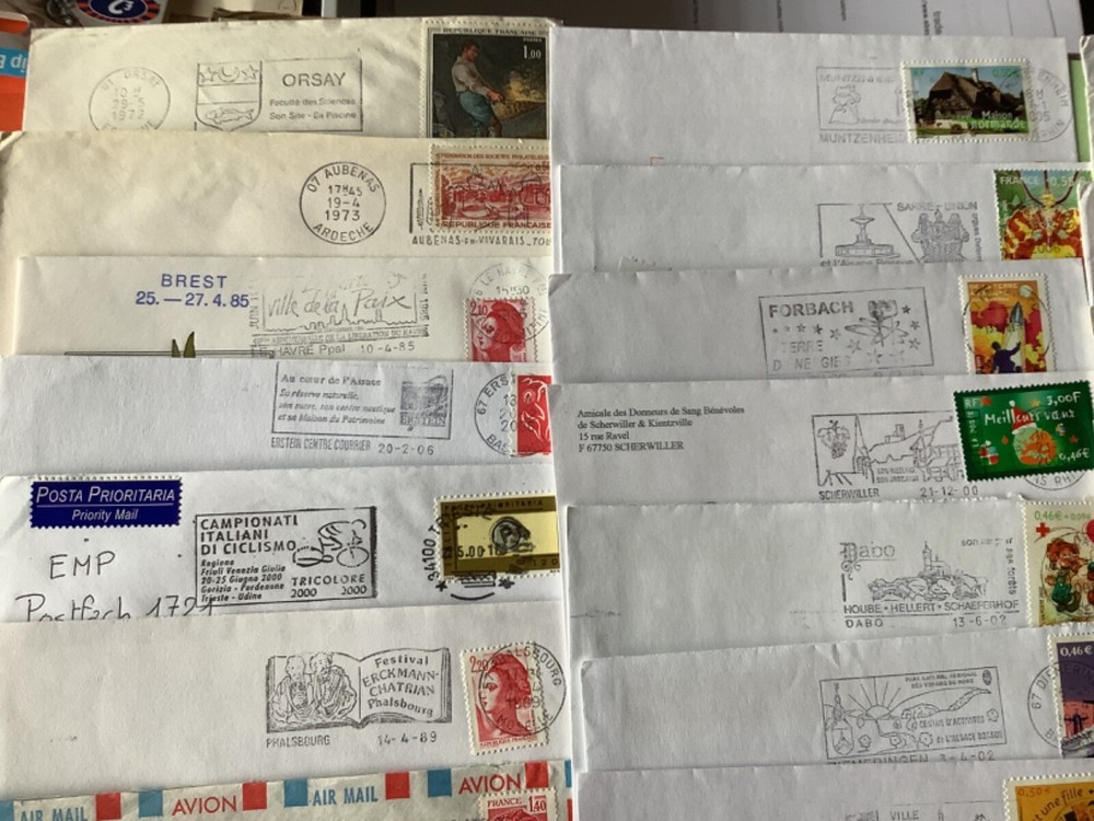 France Slogan cancelled covers 48 items Ref A1889