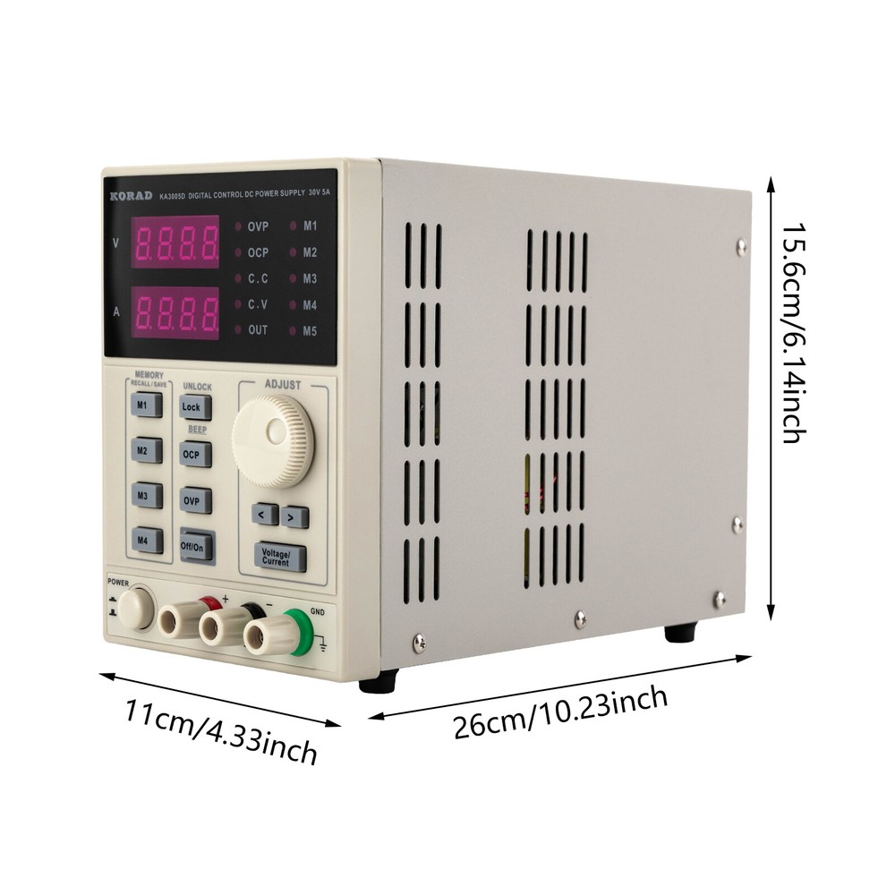 LED Lab Linear Bench Digital Constant Voltage DC Power Supply Programmable 0-30V