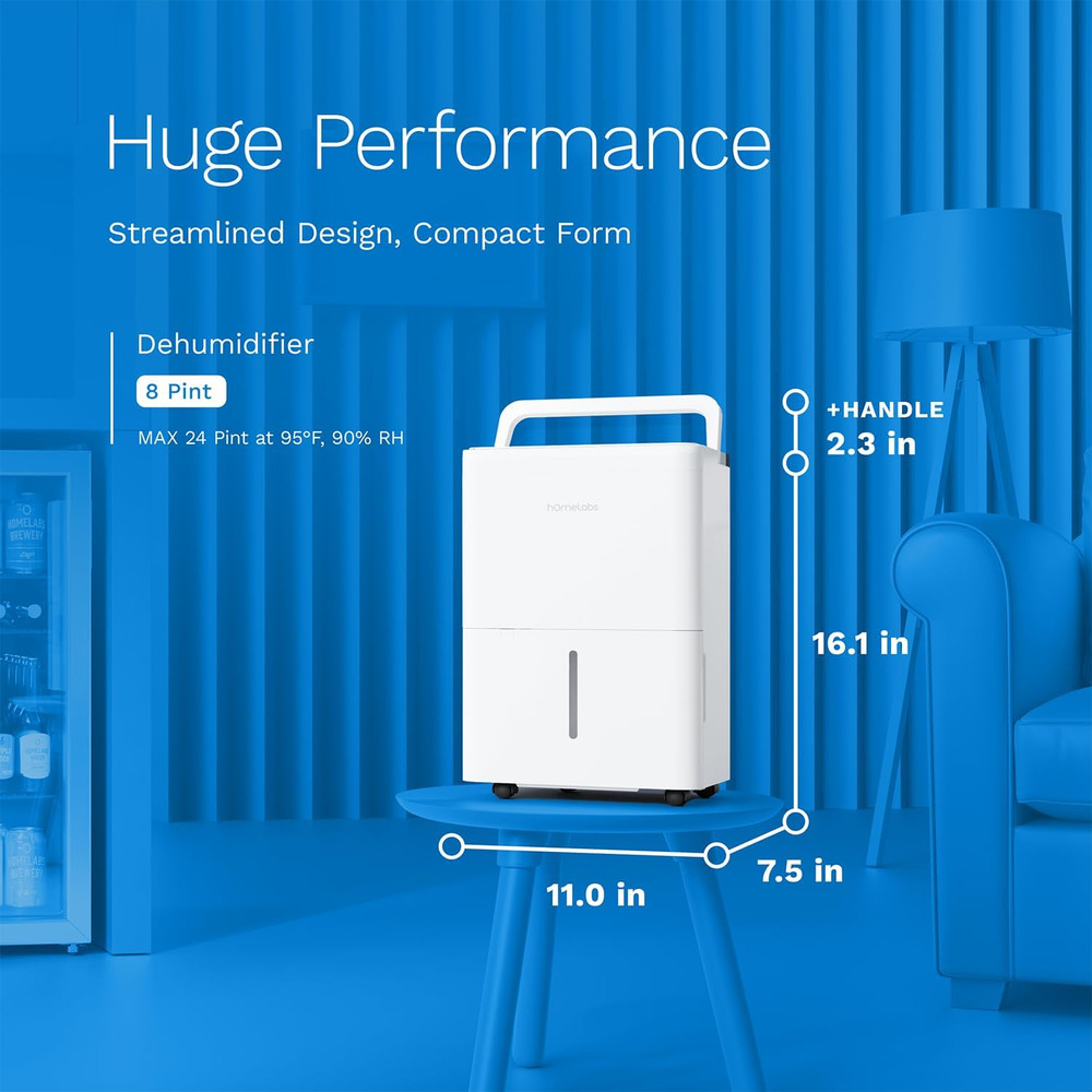 Dehumidifier - Advanced Humidity & Moisture Control, Quiet, Efficient, Auto Shut