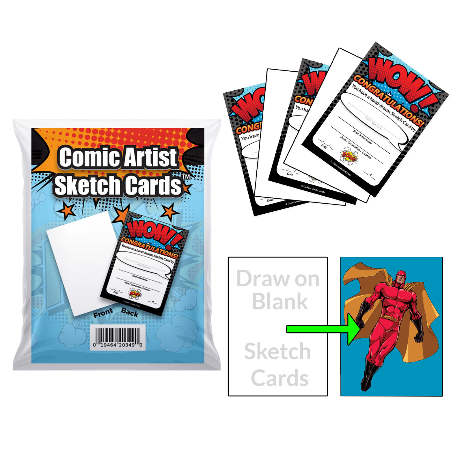 🔥Premium Artist Sketch Blank Trading Cards 2.5"x 3.5" - 32pt Thick - 5 Cards🔥