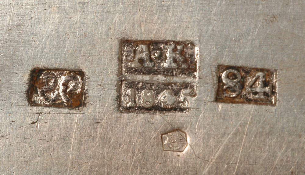 Moscow silver with niello box, 1845