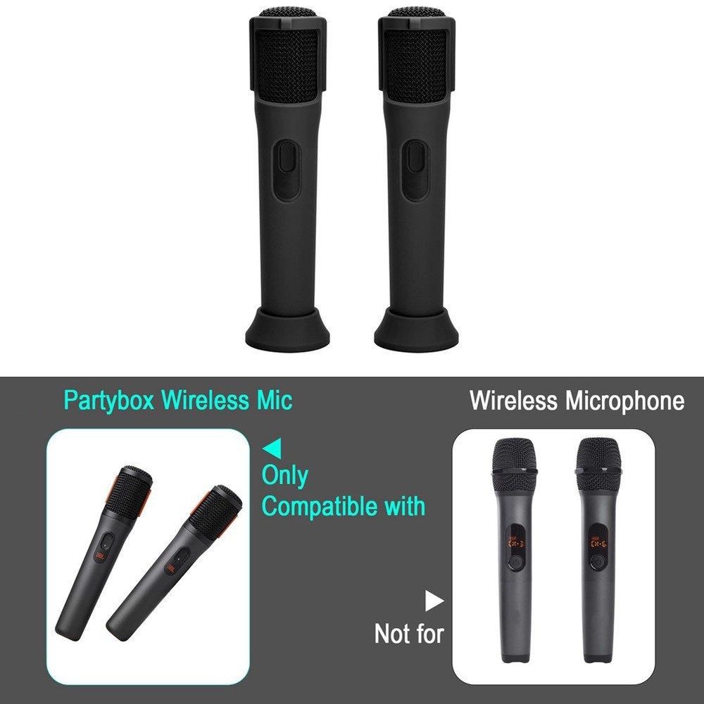 2Pcs Silicone Case for PartyBox Microphone -Rolling Case with Base1534