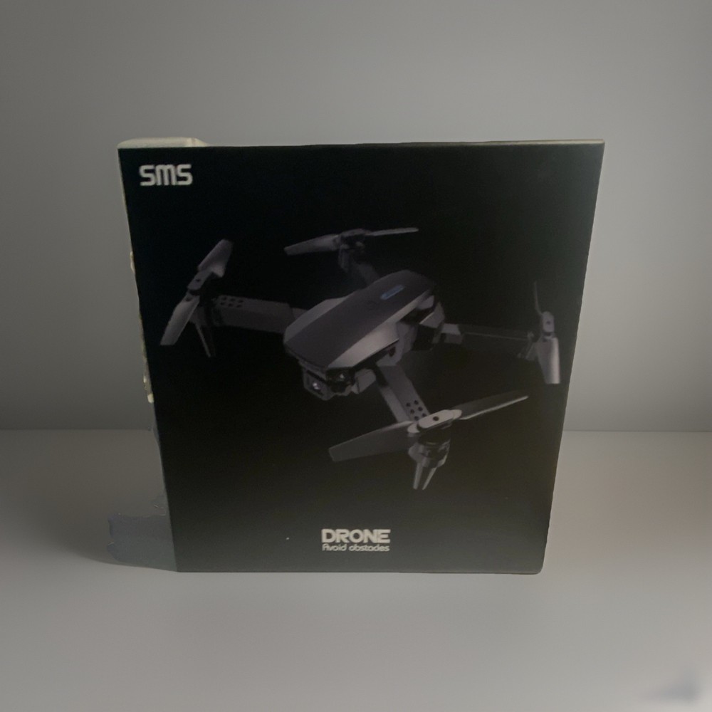 SMS Foldable Obstacle Avoidance Drone Quadcopter Black Model in Box