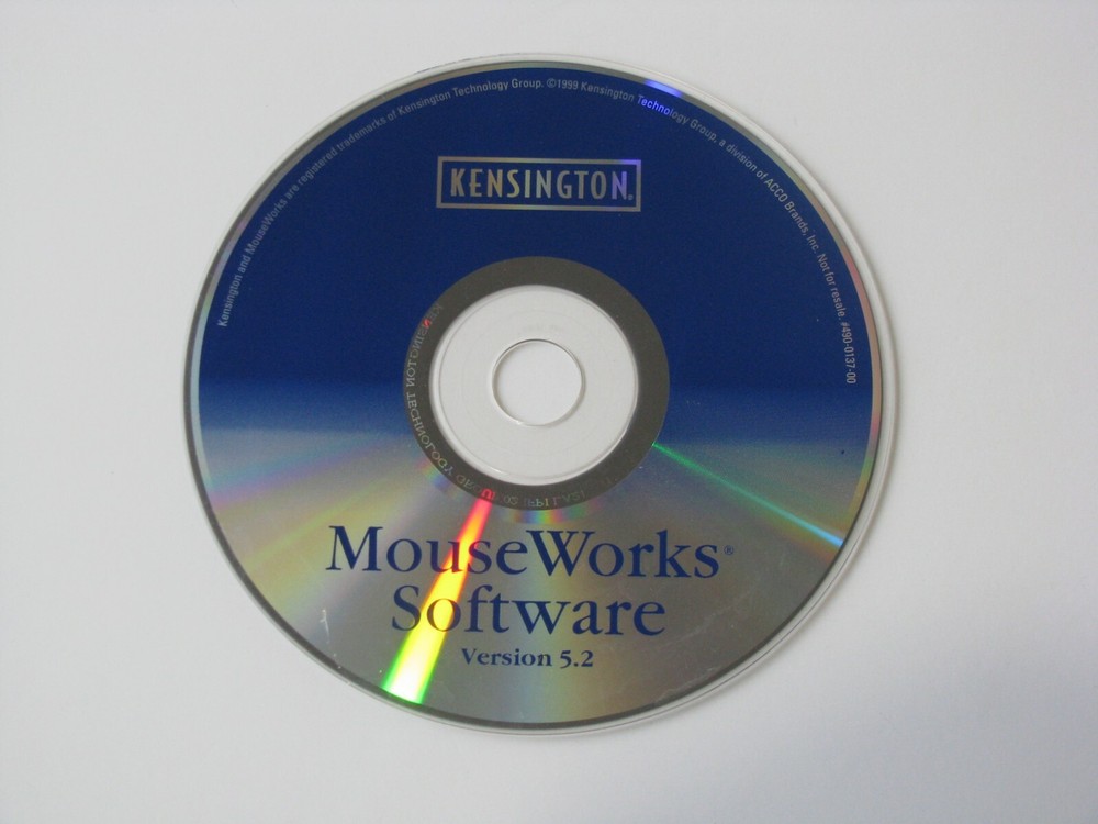 Kensington Computer PC Mouse Works Software 5.2 Driver Disk & Quick Start Guide