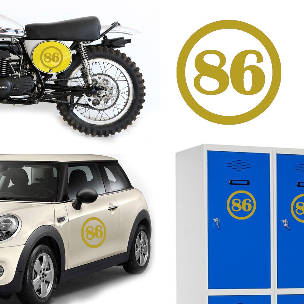 Number 86, Sticker Vinyl Version v1c