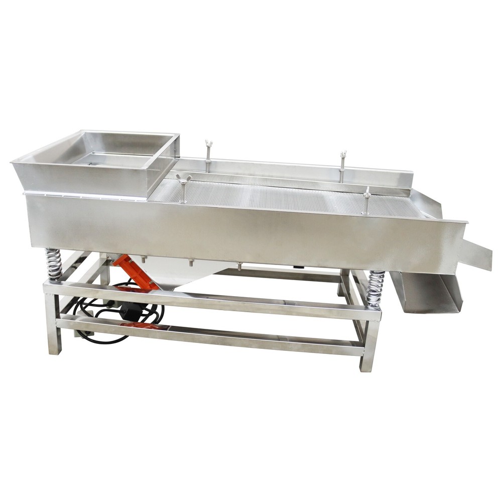 Electric Linear Vibrating Screen Sifter Sieve Machine 3mm Screen Single Layer
