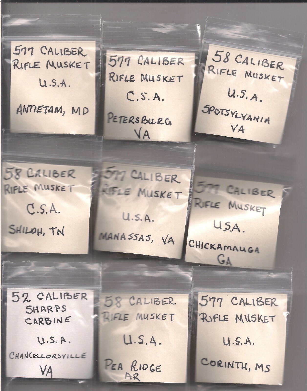 Genuine Civil War "DROPPED" Bullets Identified by Name and Location Found.