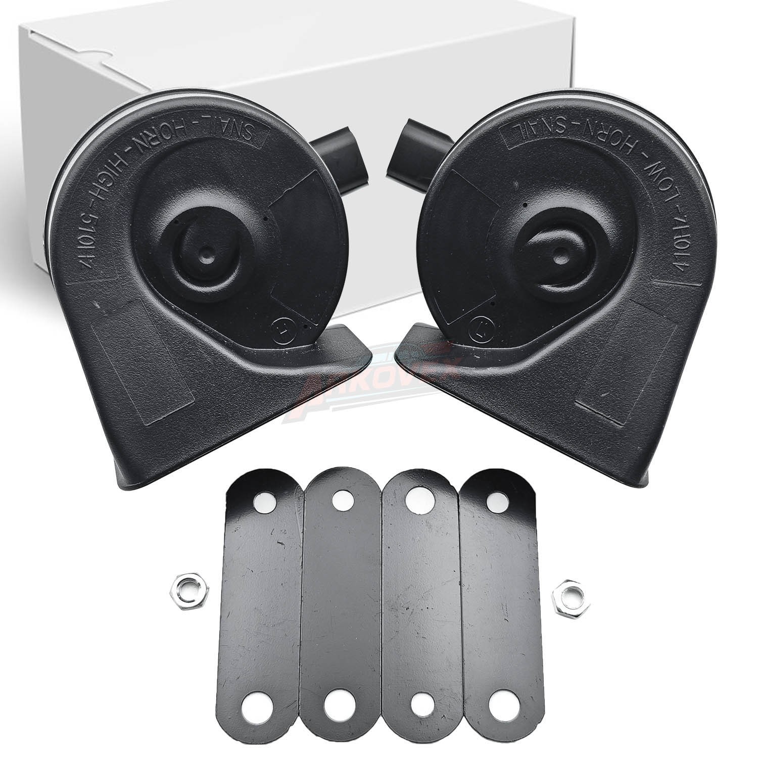 Pair Snail Horns High Low Tone 12V 400Hz-500Hz For Hyundai Elantra GT 2006-2017