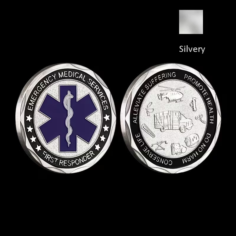 EMS Challenge Coin (Silver) - Excellent Gift!