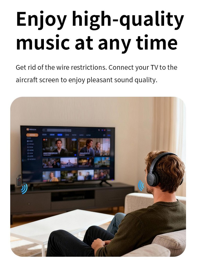 Bluetooth-Compatible 6.0 2-In-1 Transmitter/Receiver 3.5MM AUX Car Audio Player