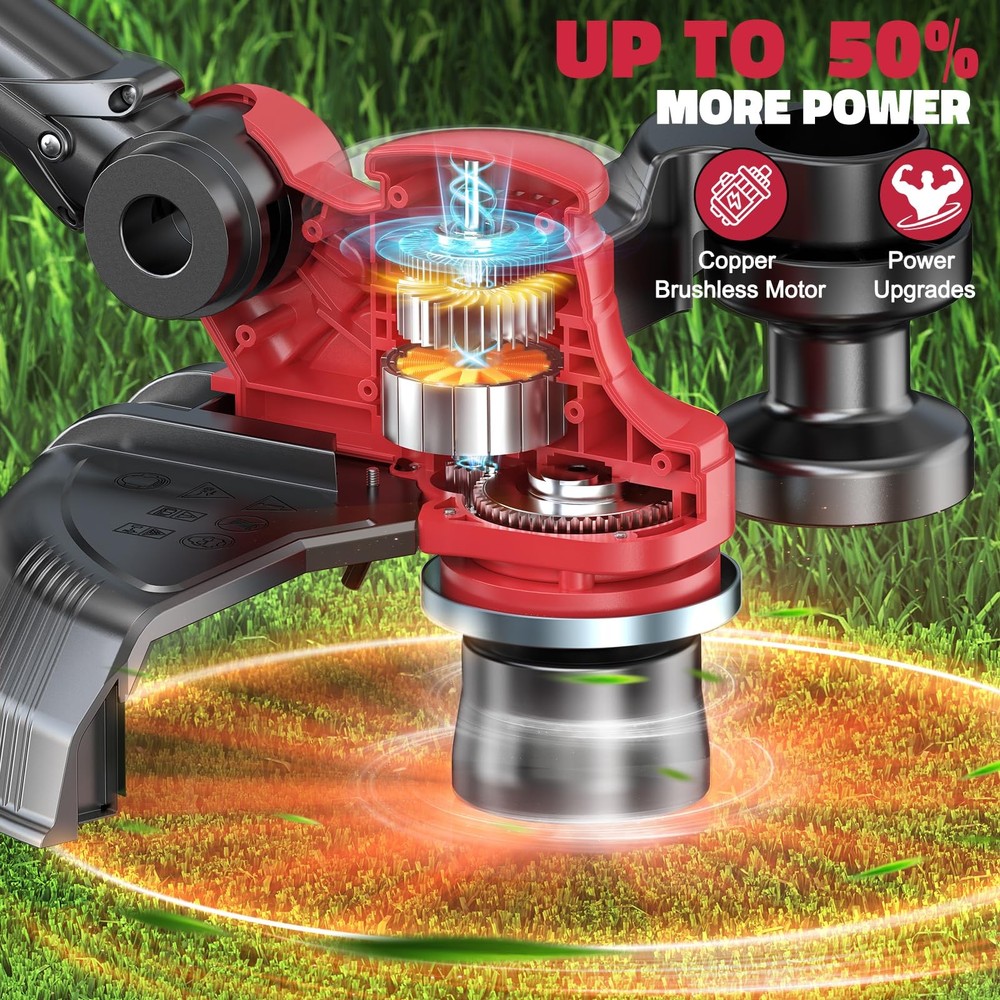 Cordless String Trimmer Compatible with Milwaukee 18V (Tool Only), Weed Eater...