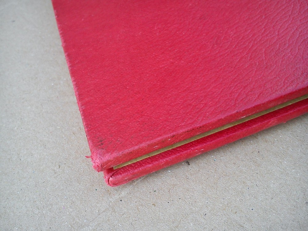 Freelance Stamp Album Folder Binder Storage Springback EMPTY Red Vintage