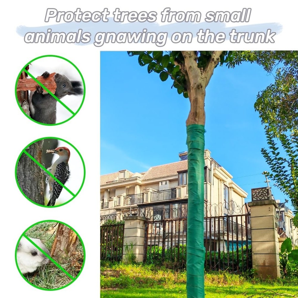 3" x 120' Tree Wrap to Protect Bark, Trunk Protector Green X