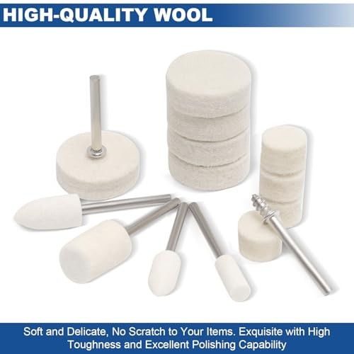 115PCS Polishing Buffing Wheels for Dremel Tool Accessories, 1/8" Shank Polishin