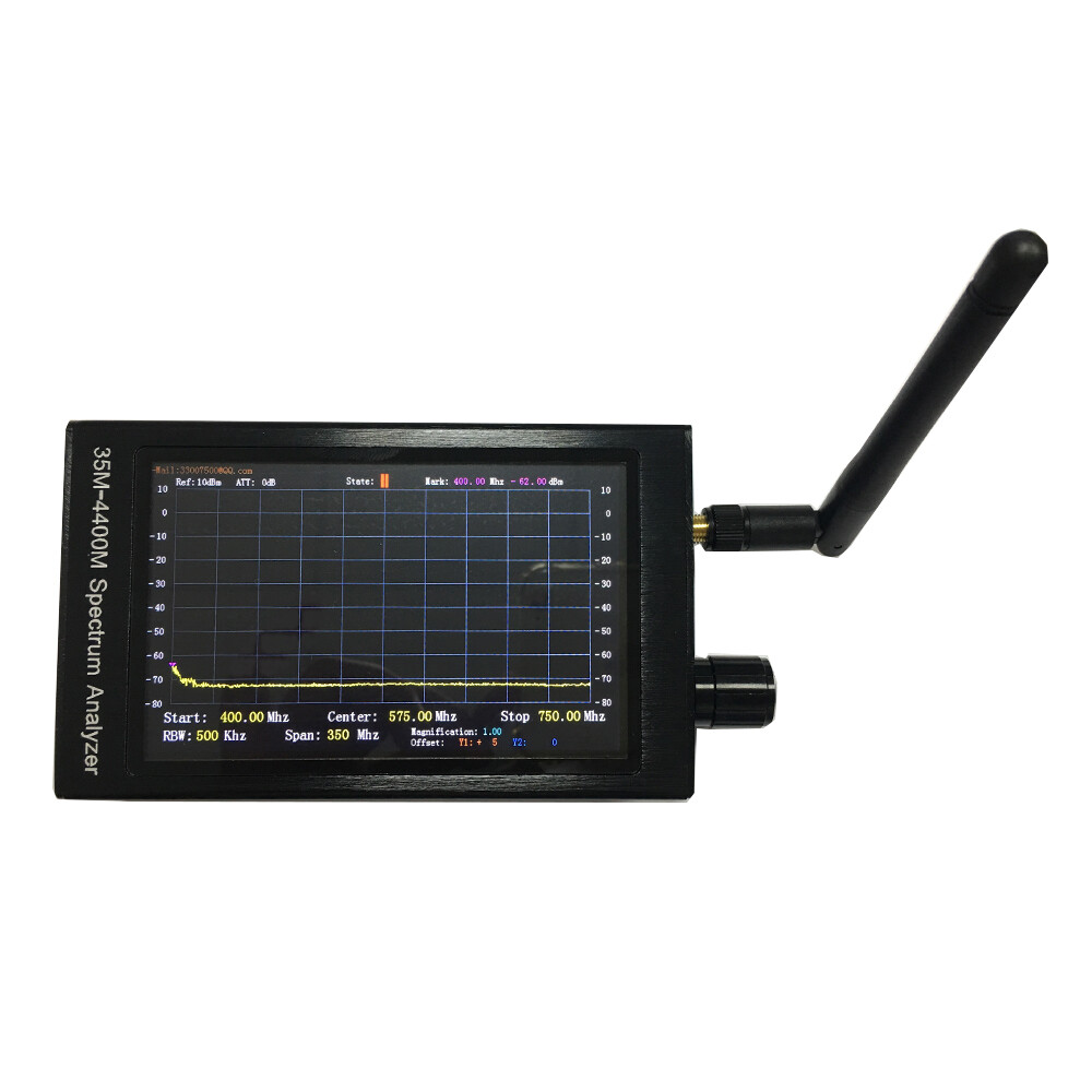Handheld Simple Spectrum Analyzer 35M-4400MHz RF Signal Source + Battery +LCD