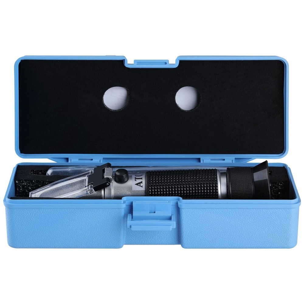 Brix Refractometer with ATC, Handheld Brix Meter Hydrometer 0-32% Portable Su...