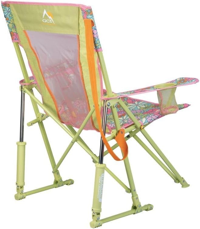 Lightweight Camping Rocking Chair - Armrests & Drink Holder