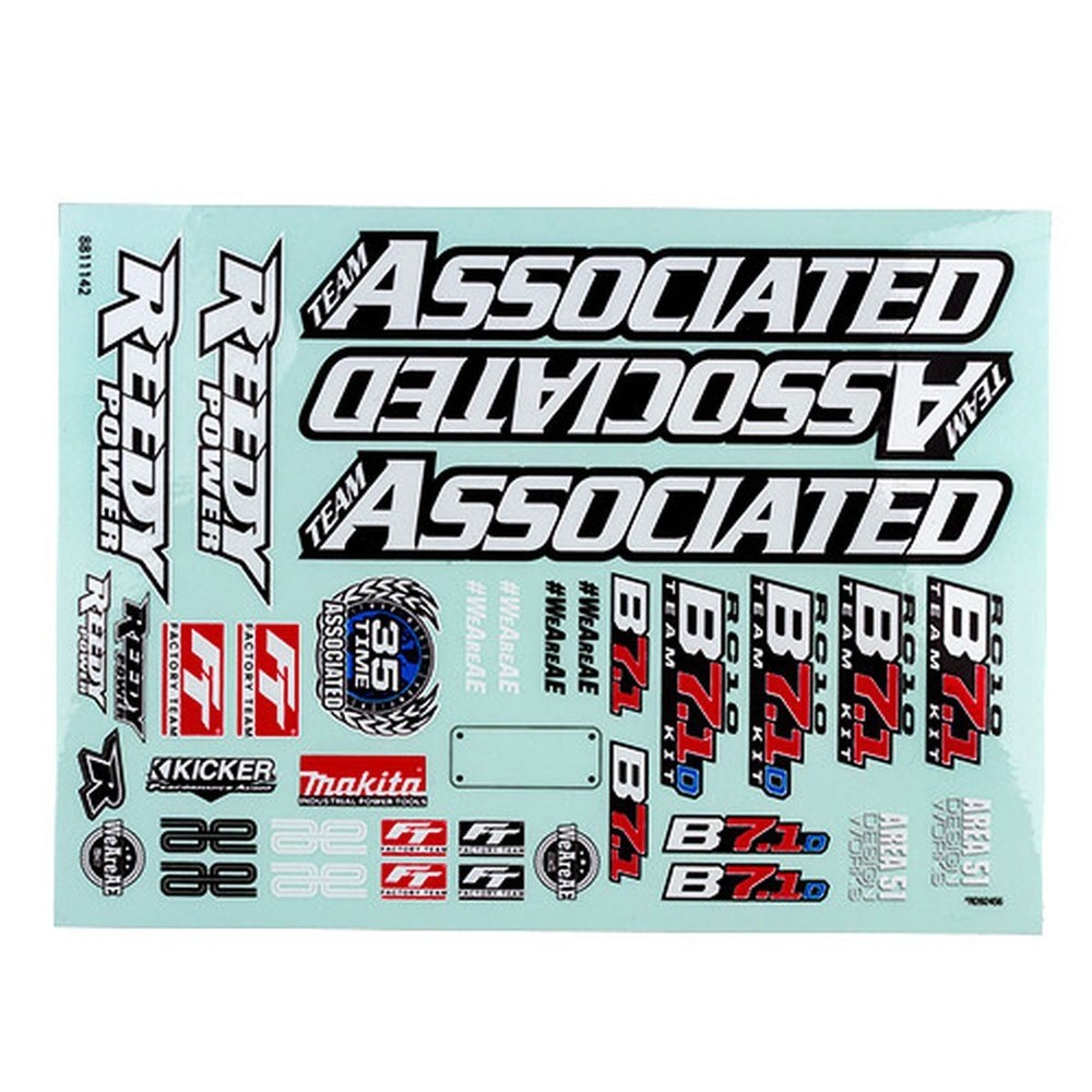 Team Associated - RC10B7.1 Decal Sheet
