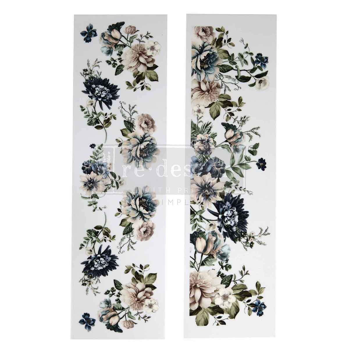 Whispers of Indigo | Luxe Rub On Transfer | Redesign with Prima | Blue Floral