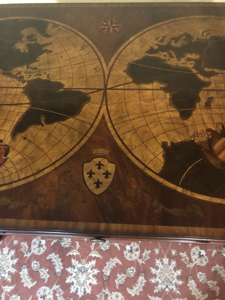 World Map 8 Legged Mainland- Smith Writing Desk