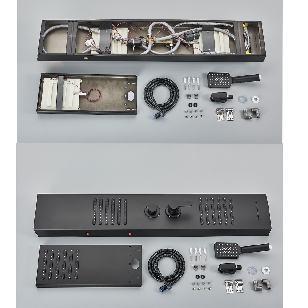 LED Shower Panel Tower System Rainfall Head Massage Shower System Body Jet
