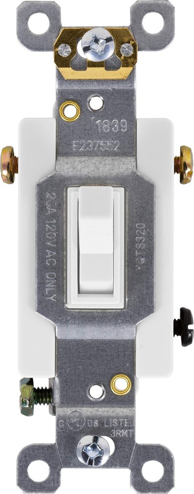 GE 42161 3-Way Toggle Switch, White