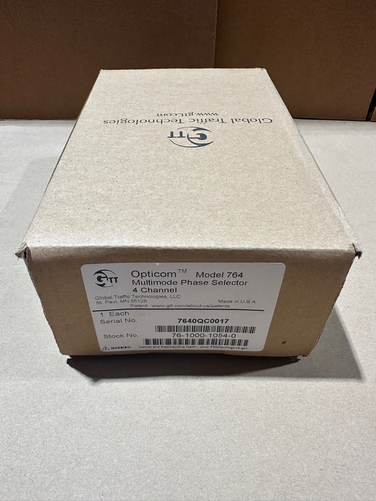 GTT Opticom IR 764 Multimode Phase Selector 4 Channel Board 76-1000-1054-0