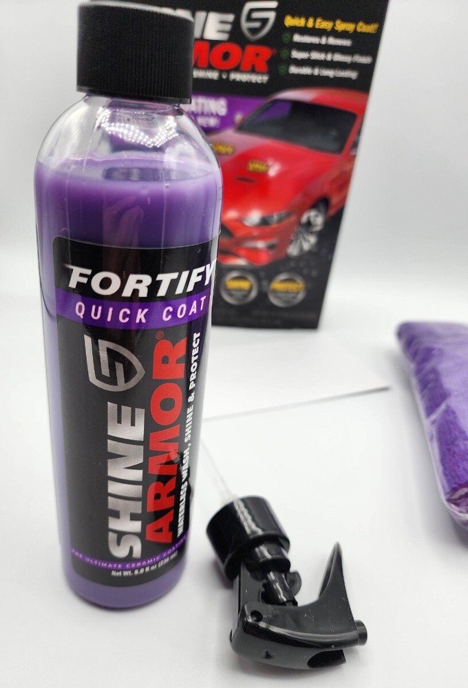 1 Kit-Shine Armor Fortify Quick Coat Ceramic Coating Spray &2 Microfiber Cloths