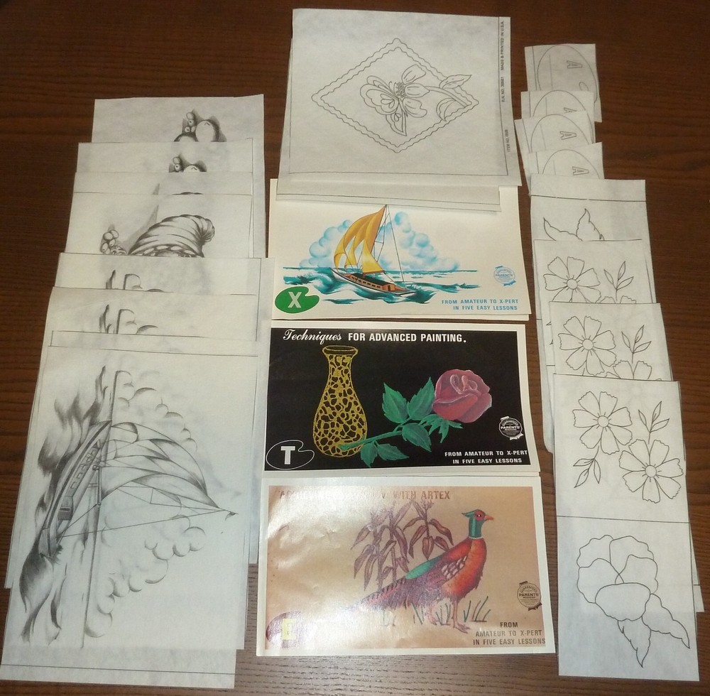 Artex Guide Manuals Instructions With Practice Sheets Fabric Painting
