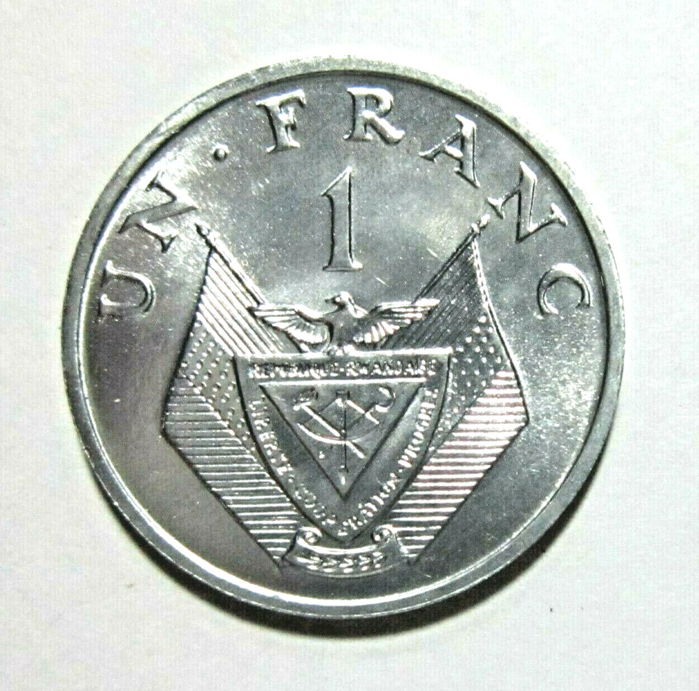 RWANDA. 1 FRANC, 1969. UNCIRCULATED.