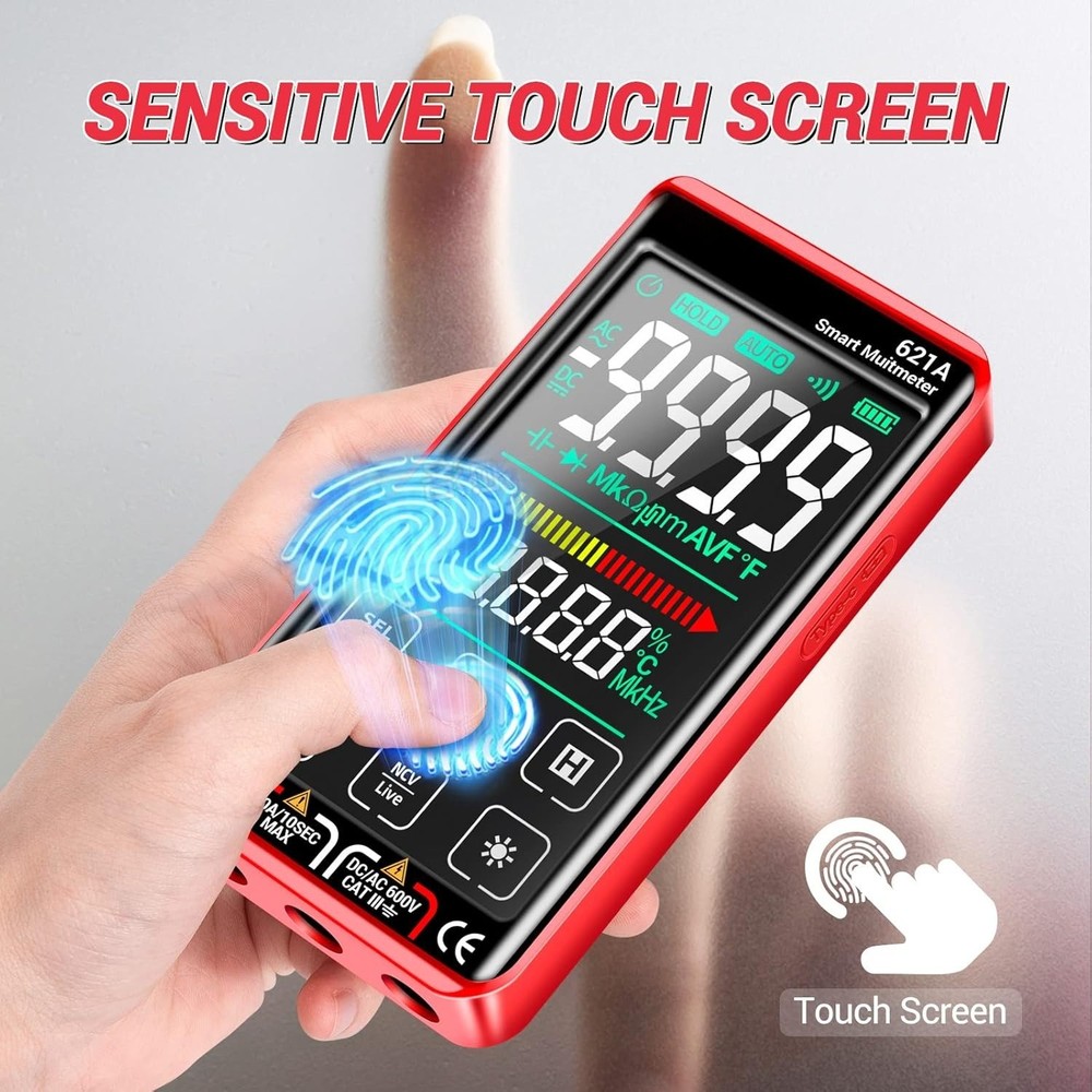 Digital Multimeter Tester Smart Touch TRMS Auto-Ranging 9999Counts Rechargeable