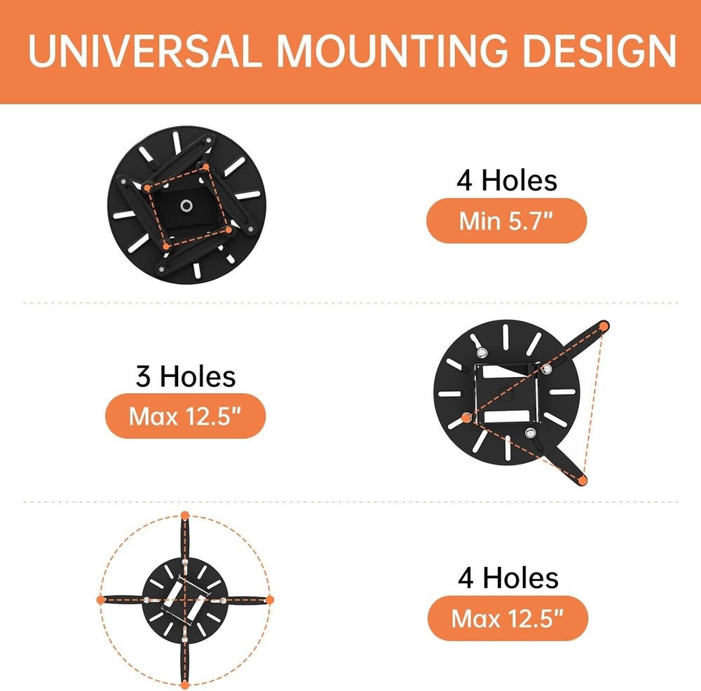 Universal Projector Ceiling Mount Wall Bracket Holder Fit Flat or Sloped Ceiling