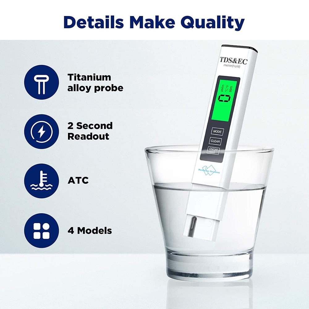 Digital TDS/pH testing Meter Pen Type pH Meter for Hydroponics,Household Water
