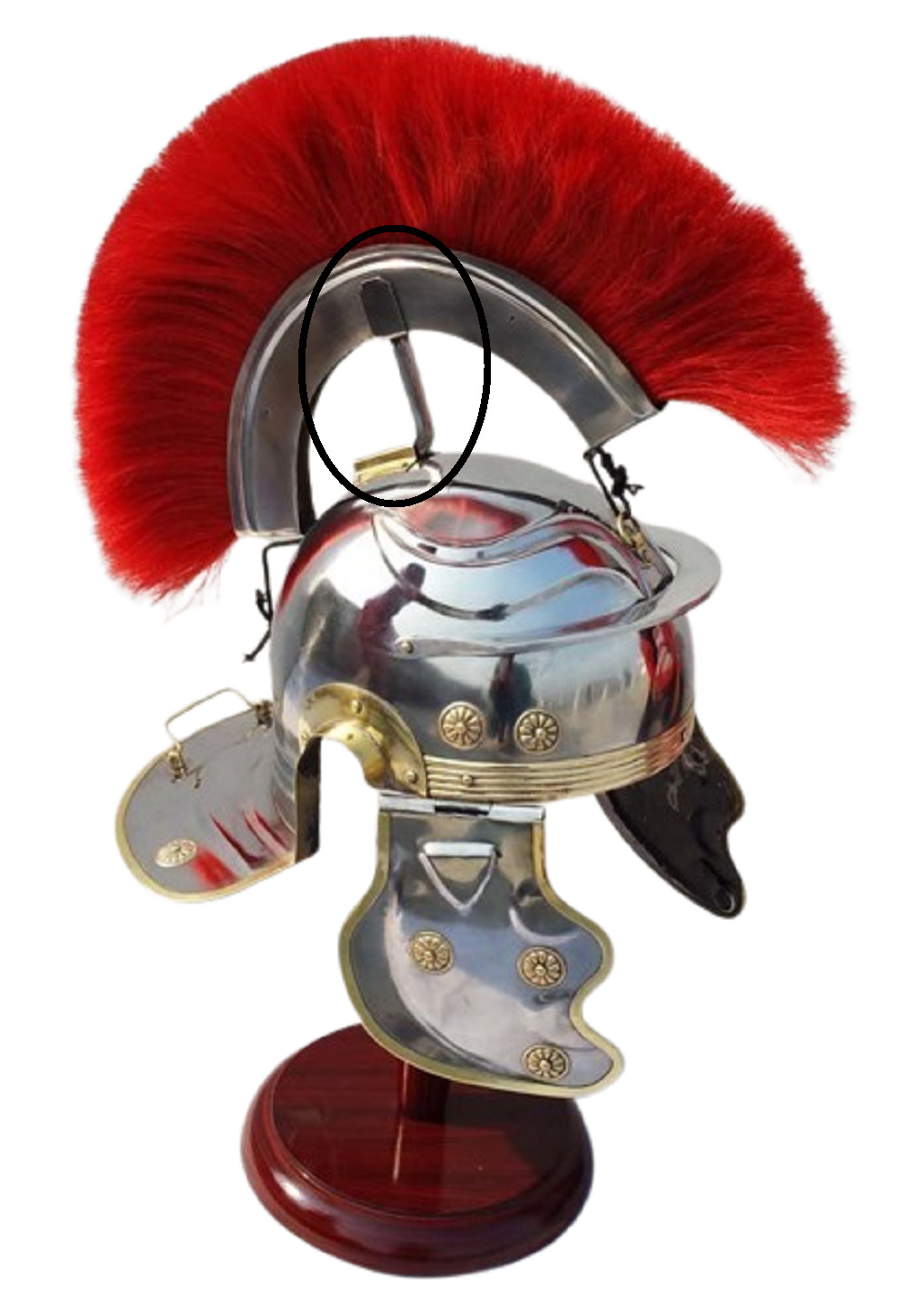 Helmet  Plume Connector Medieval Roman Centurion for christmas gift