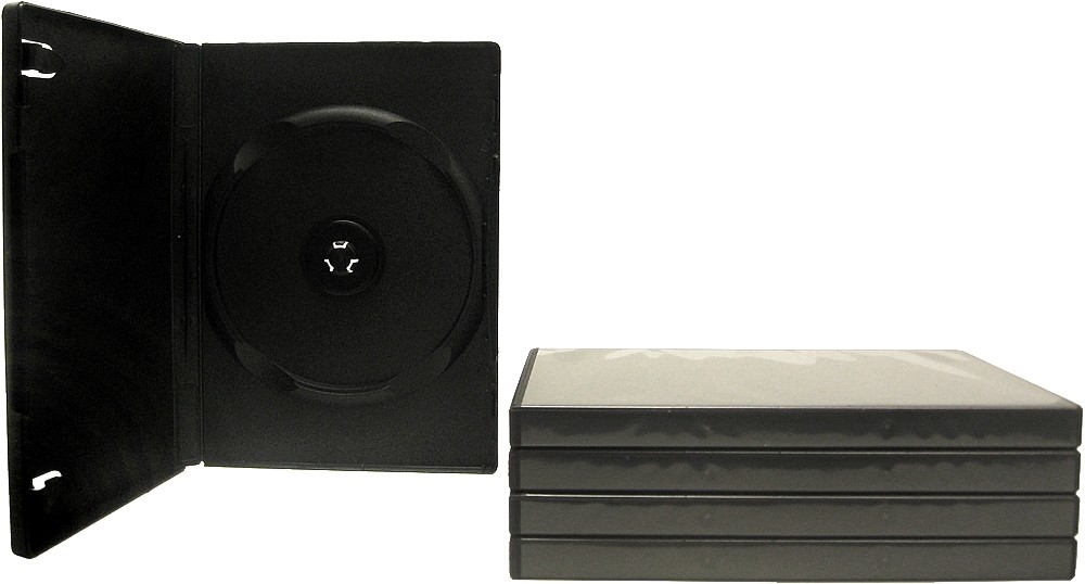 (5) Black Empty Standard Replacement Single DVD Cases Boxes 14mm Disc #DVBR14BK