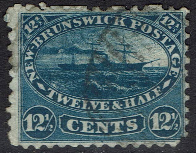 NEW BRUNSWICK 1860 SHIP 12½C USED