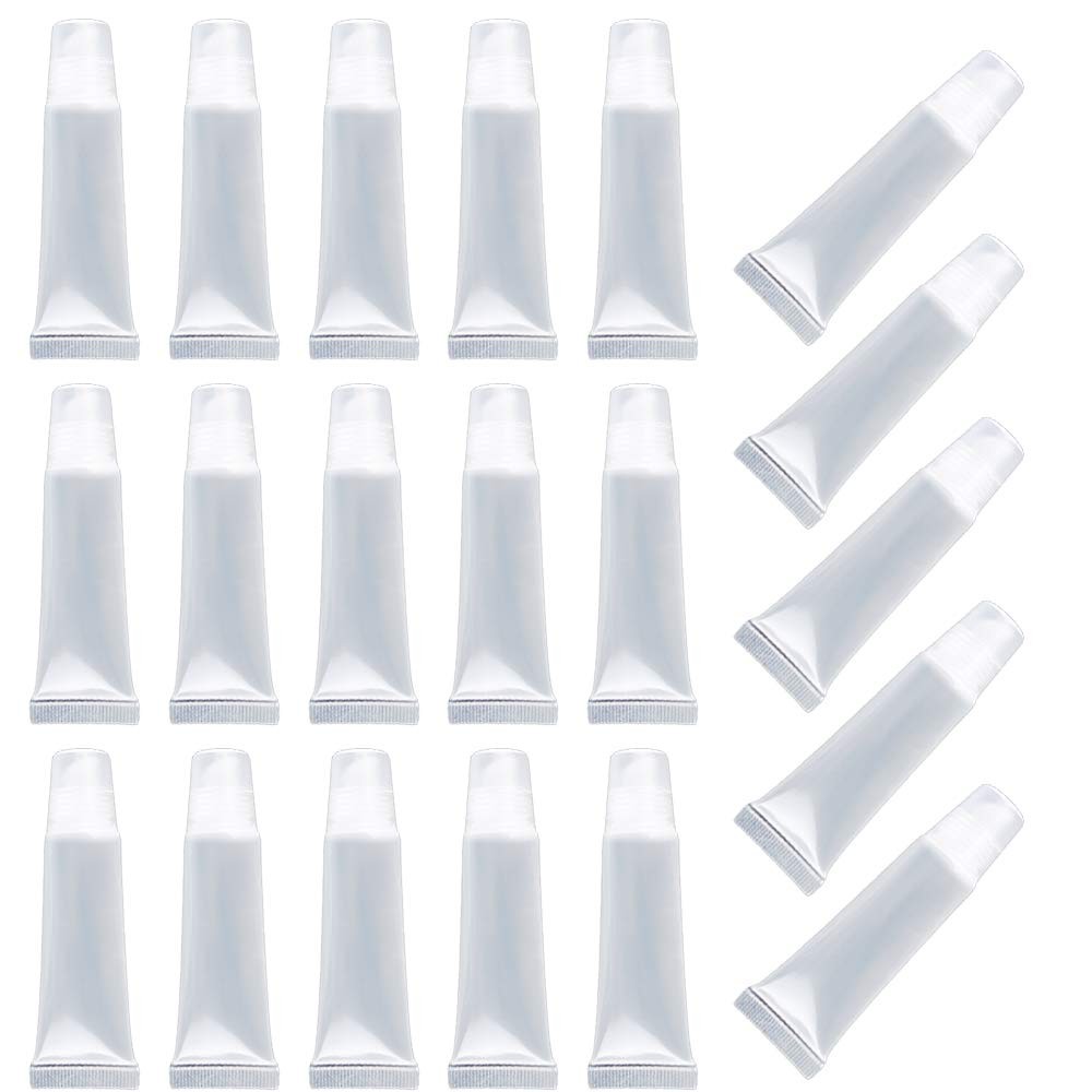 15 ml Empty Refillable Mini Clear Lip Gloss Balm Cosmetic Containers Makeup A...