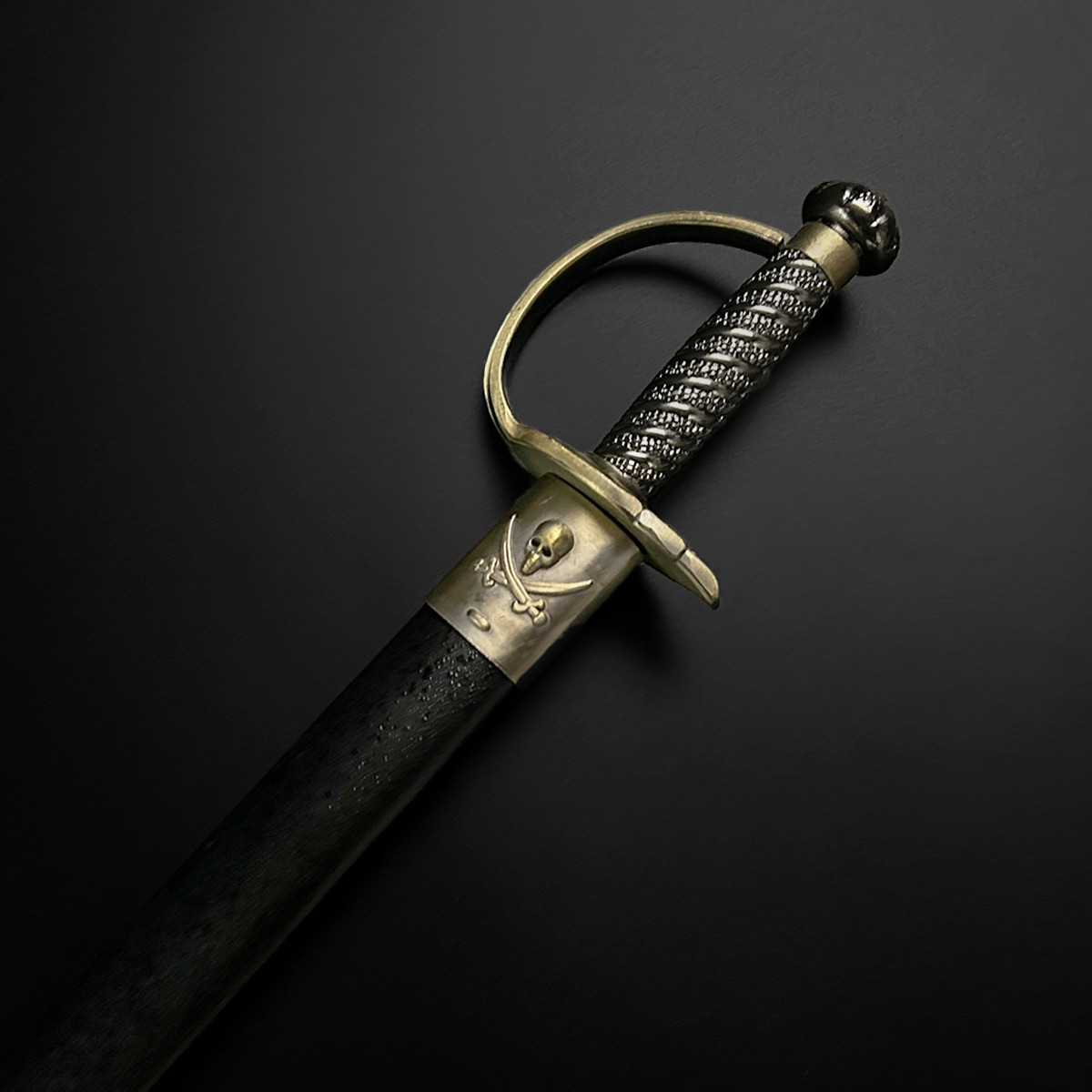 P.S. Caribbean Pirate Sword Pirate Cutlass Saber Sword (Brass Hilt)