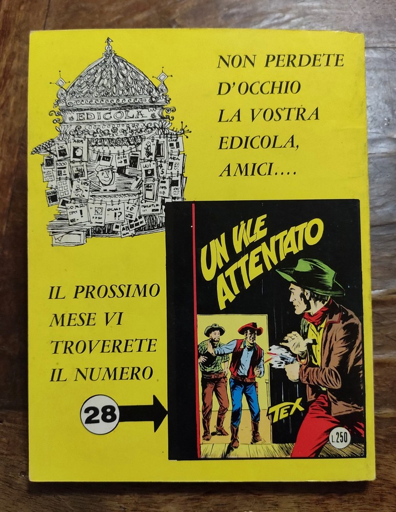 TEX Comic No. 27 Siege At Posto No. 6 Bonelli 1966 Comic Read Description