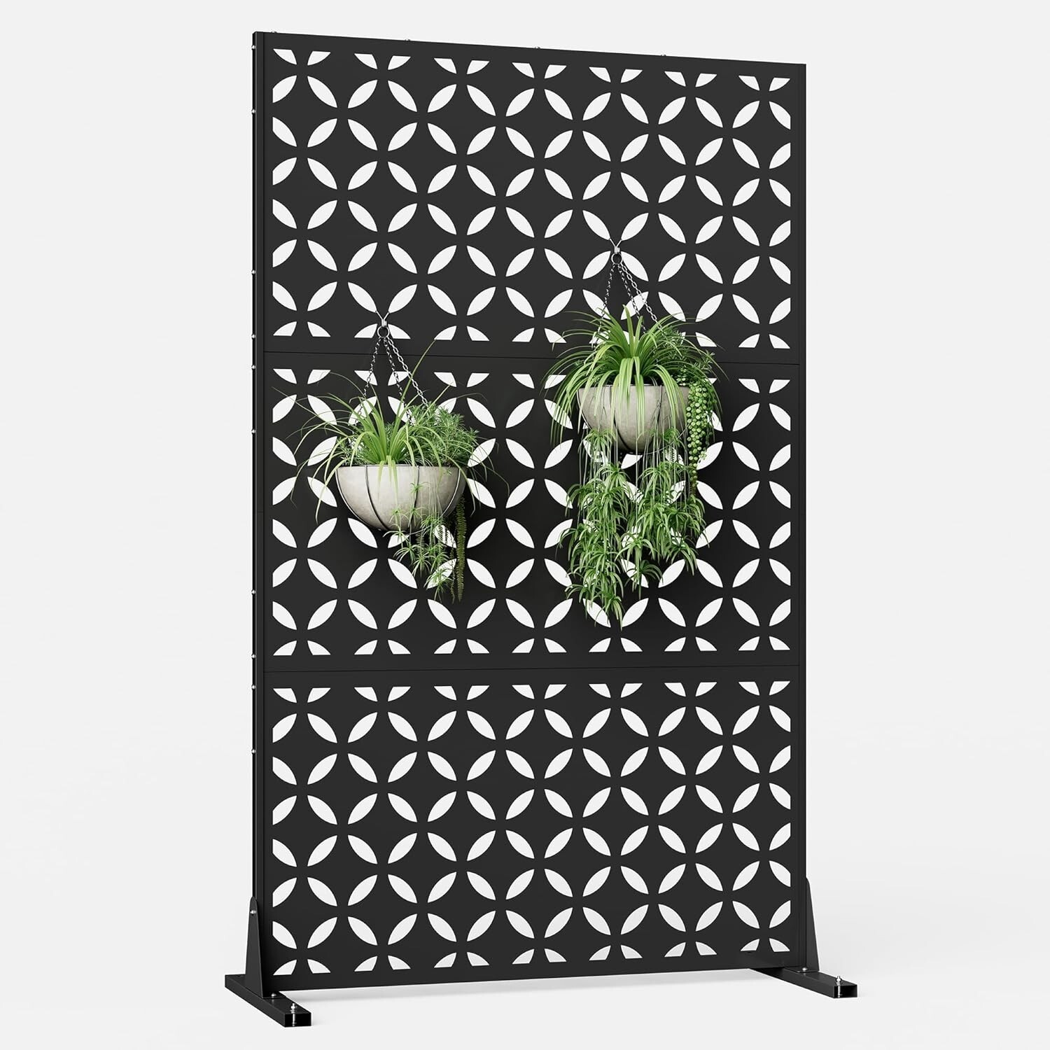 Elegro Metal Privacy Screen Four-leaf clover Decorative For Outside Deck Balcony
