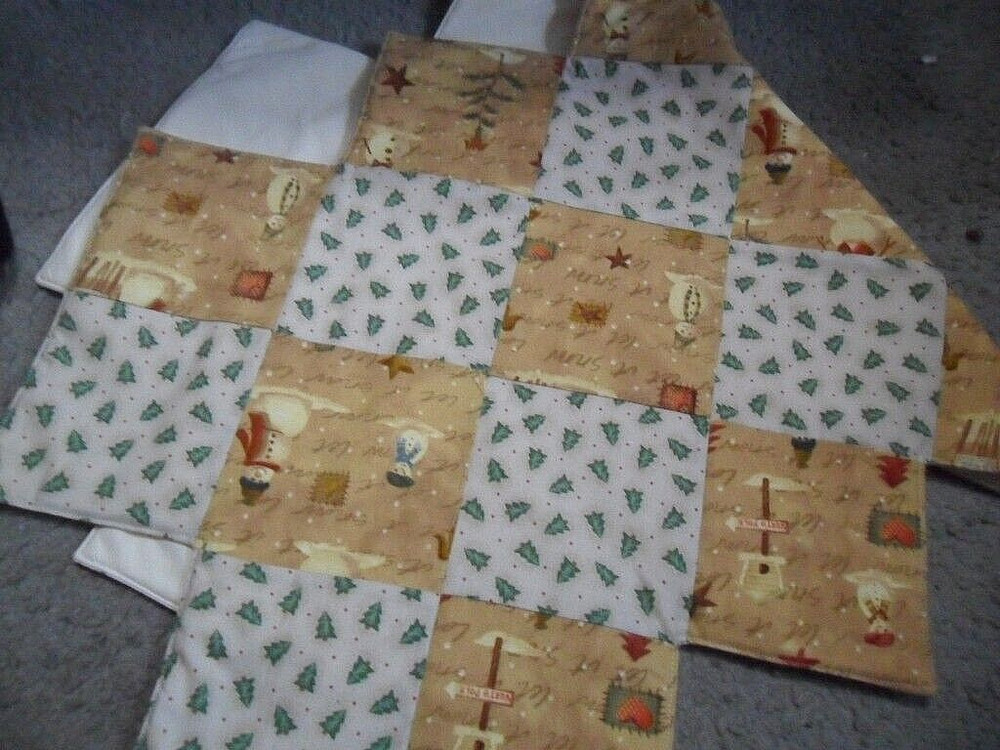 Handmade Christmas Table runner Snowmen Christmas Trees
