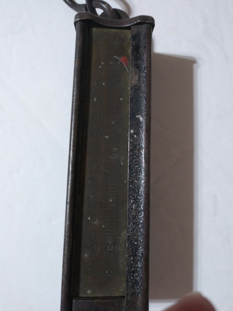 Vintage Hanson 50 Lb. Hanging Spring Scale Model # 895