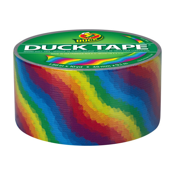 Printed Duck Tape® Brand Duct Tape - Rainbow, 1.88 in. x 10 yd.