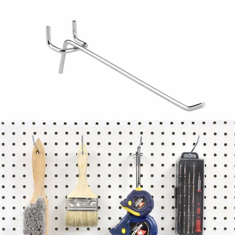 25pcs Peg Board Hooks Workshop Garage Pegboard Hanging Tool Storage Display 8"