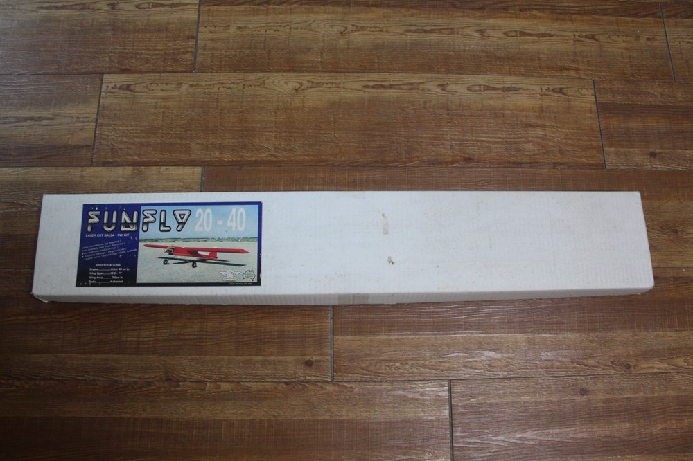 NIB FUN FLY 40 LASER CUT BALSA AIRPLANE Kit